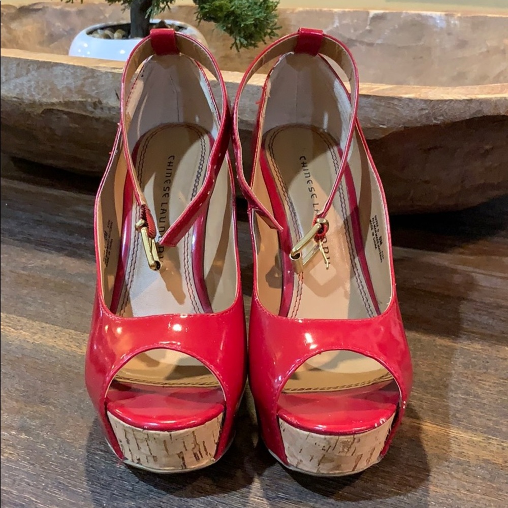 Chinese Laundry Red Wedge